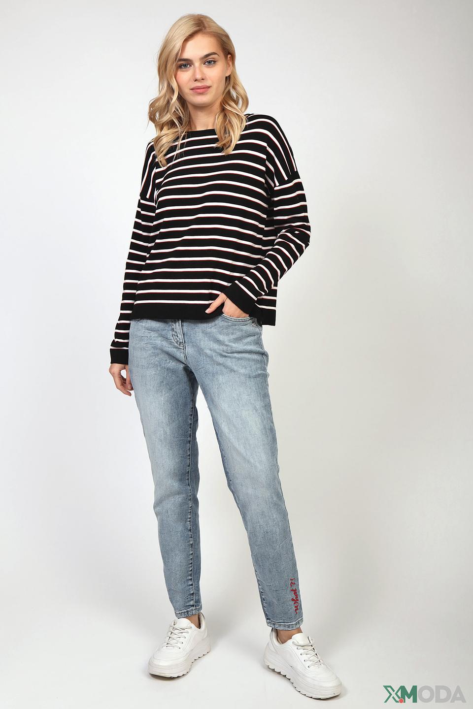 Джинсы Marc Aurel с вышивкой голубые