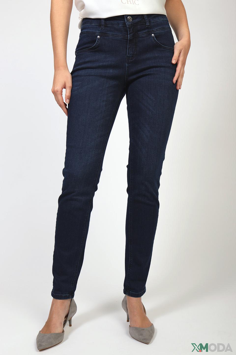 Джинсы с декором Oui тёмно-синие