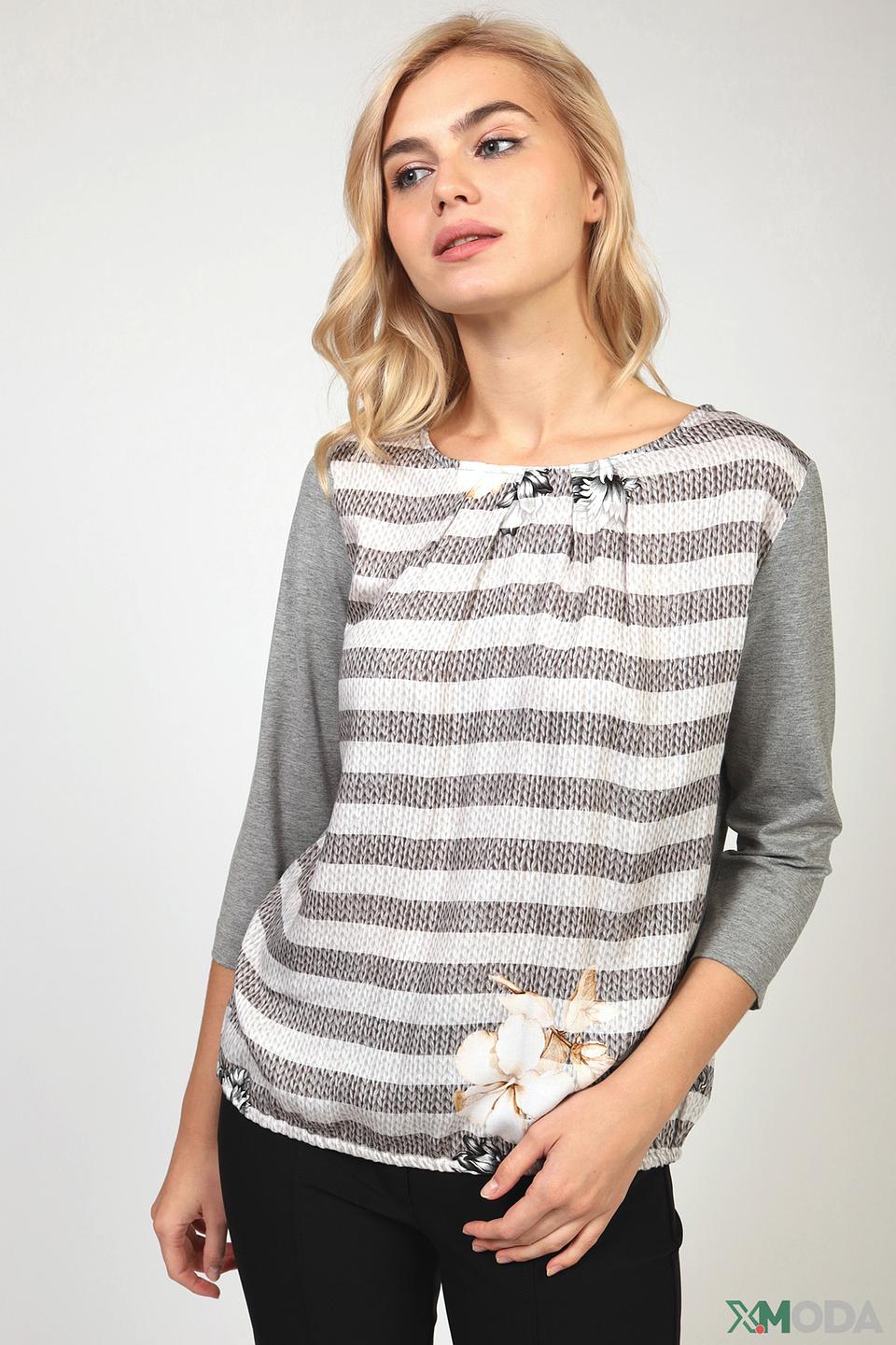 Блуза Eugen Klein в полоску с цветами