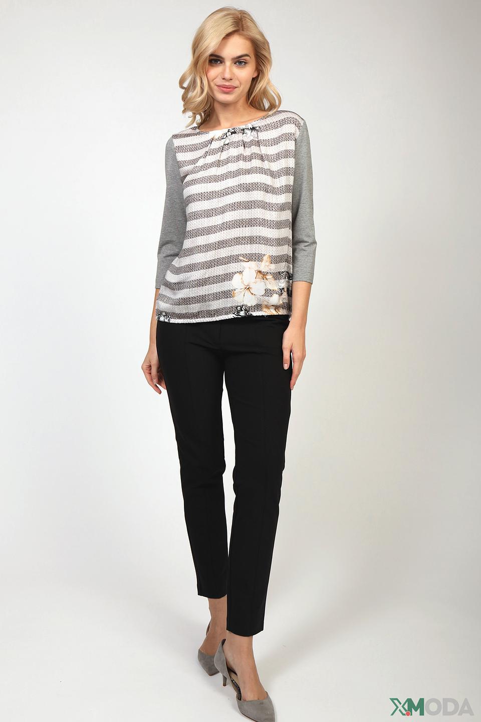 Блуза Eugen Klein в полоску с цветами