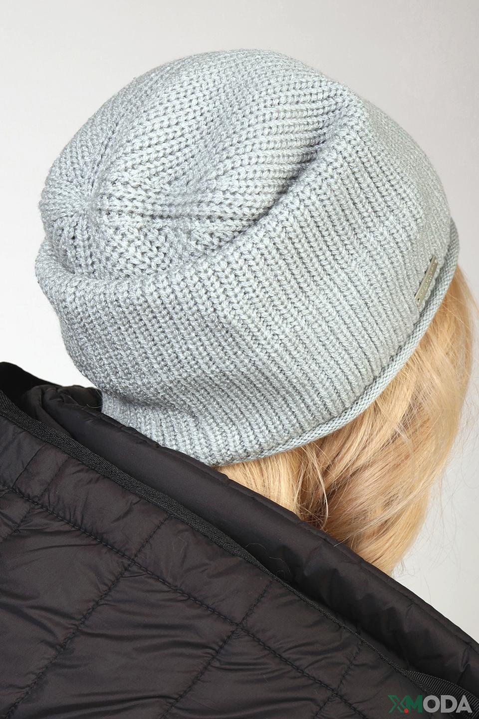 Шапка Seeberger вязаная серая