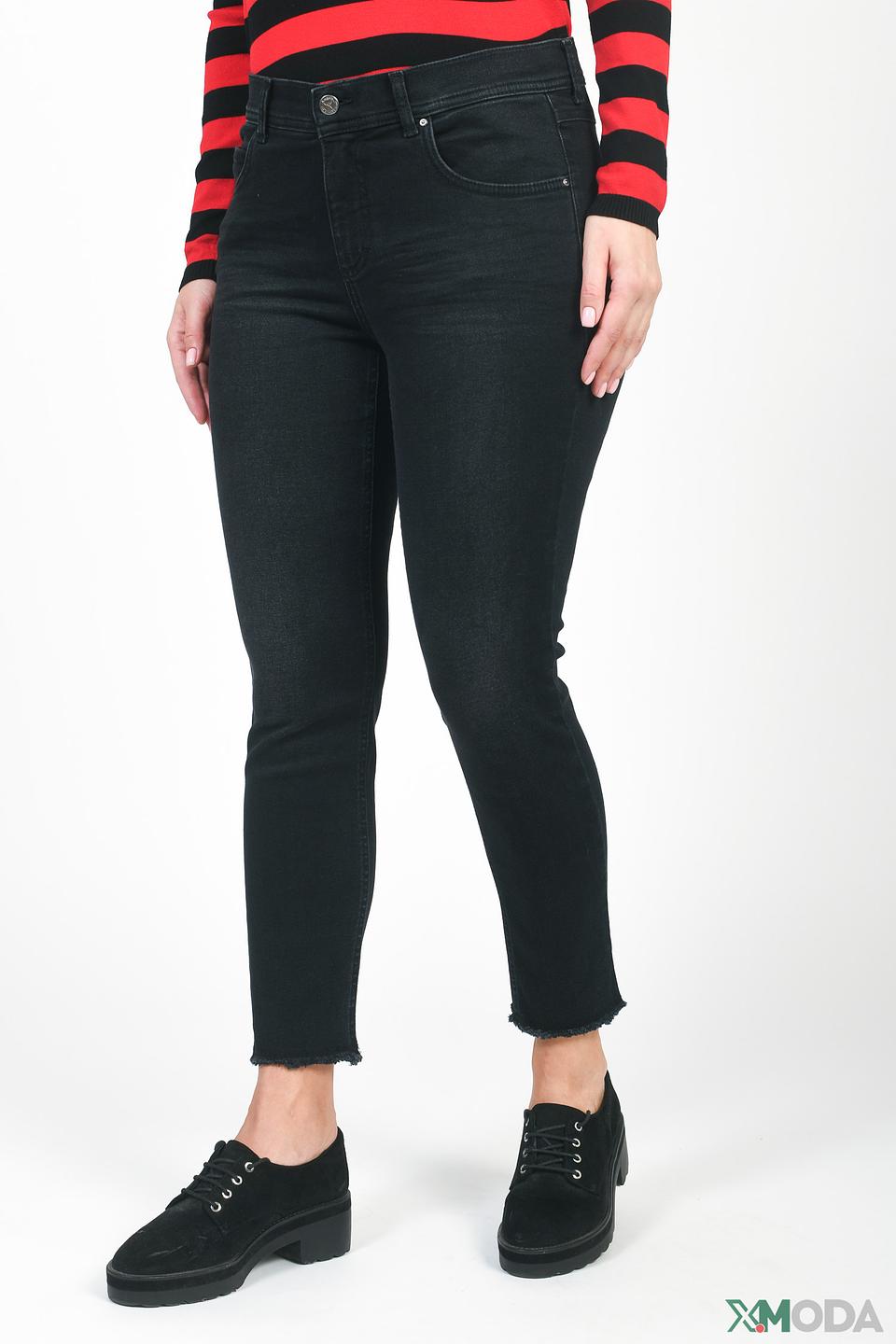 Джинсы Angels с необработанным краем черные