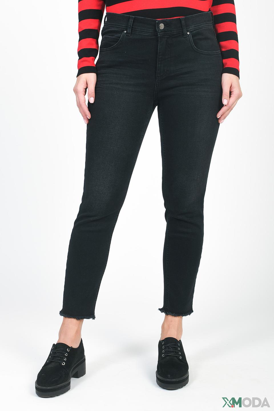 Джинсы Angels с необработанным краем черные