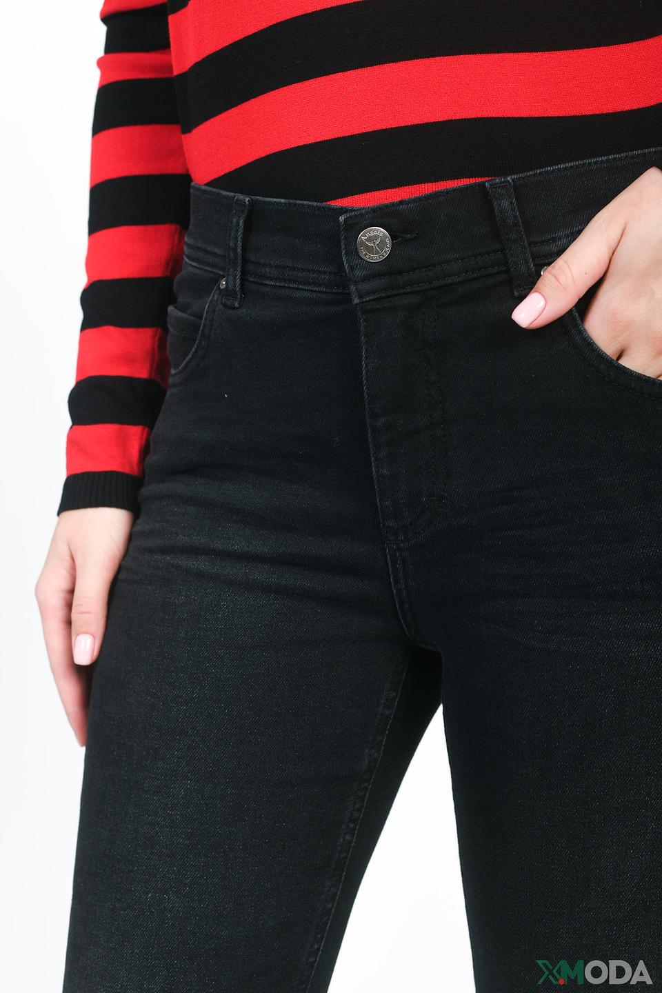 Джинсы Angels с необработанным краем черные