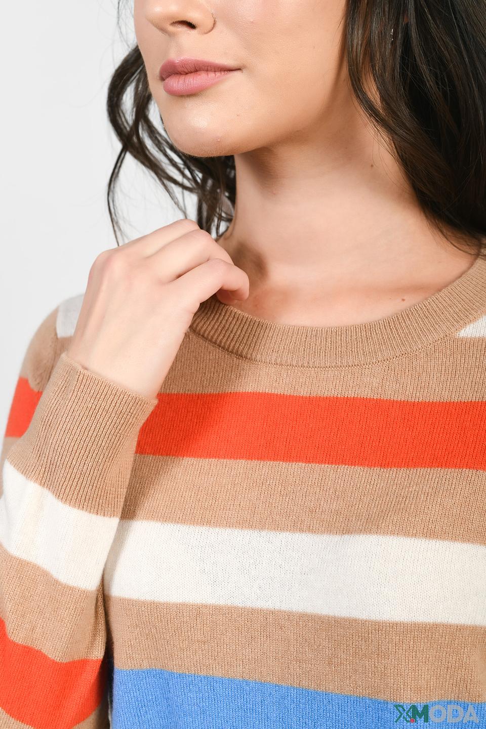 Пуловер Gerry Weber полоска бежевый