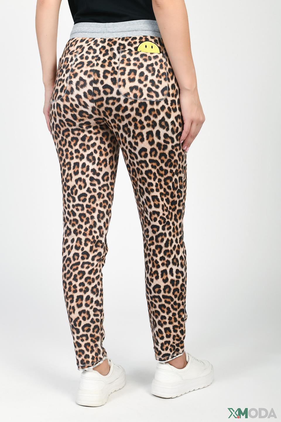 Брюки трикотажные Oui леопард