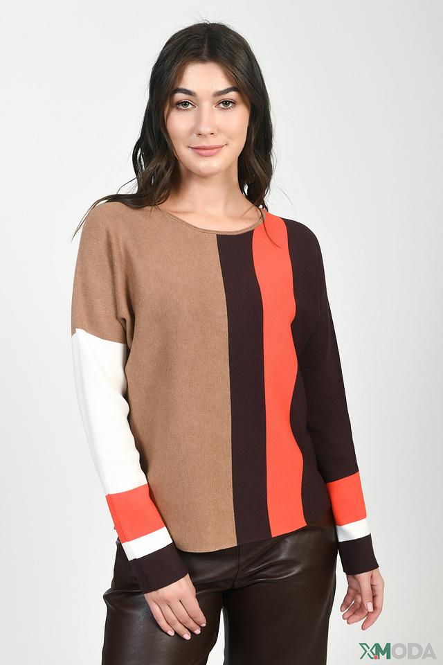 Пуловер Gerry Weber колор-блок бежевый