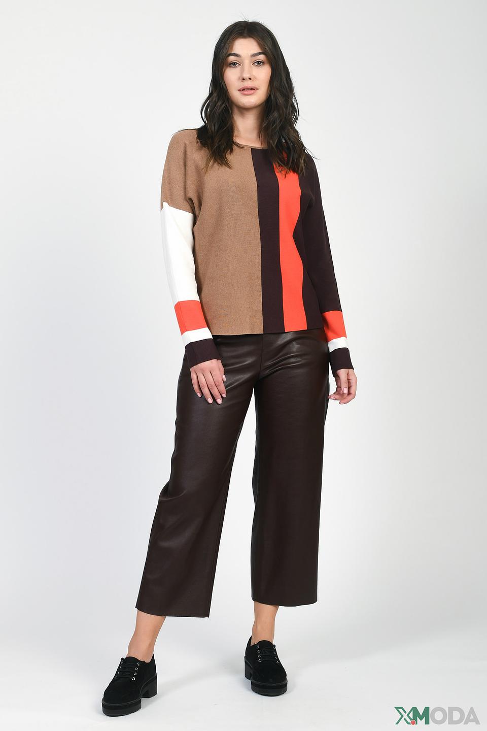 Пуловер Gerry Weber колор-блок бежевый