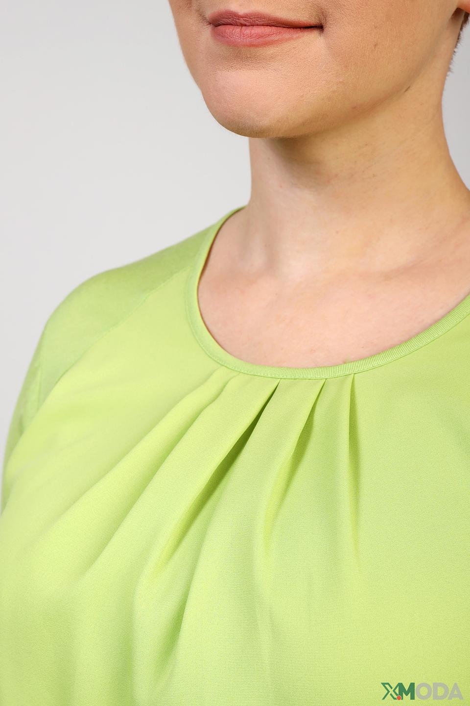Блуза Frank Walder лайм с драпировкой