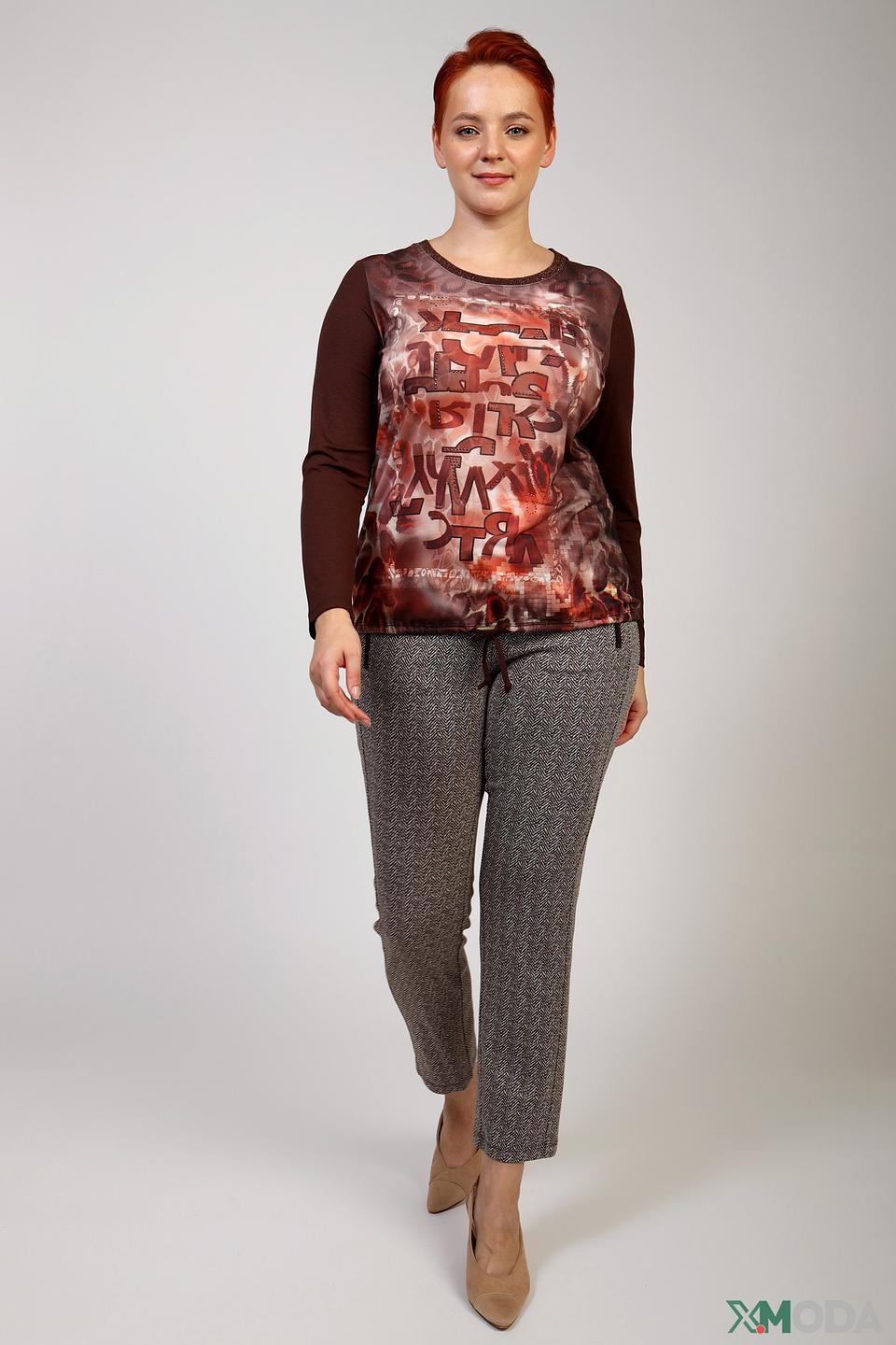 Брюки Lebek Barbara серый меланж