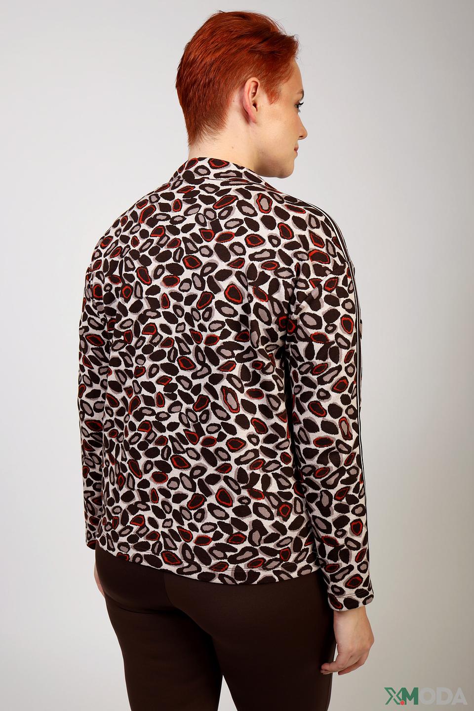 Пуловер Lebek с леопардовым принтом