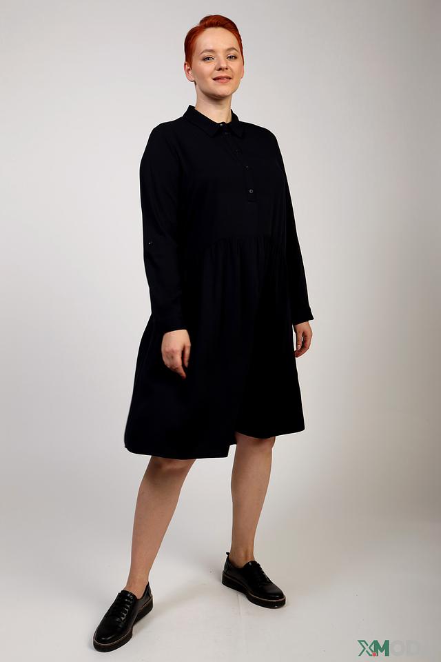 Платье Frapp чёрное с воротником