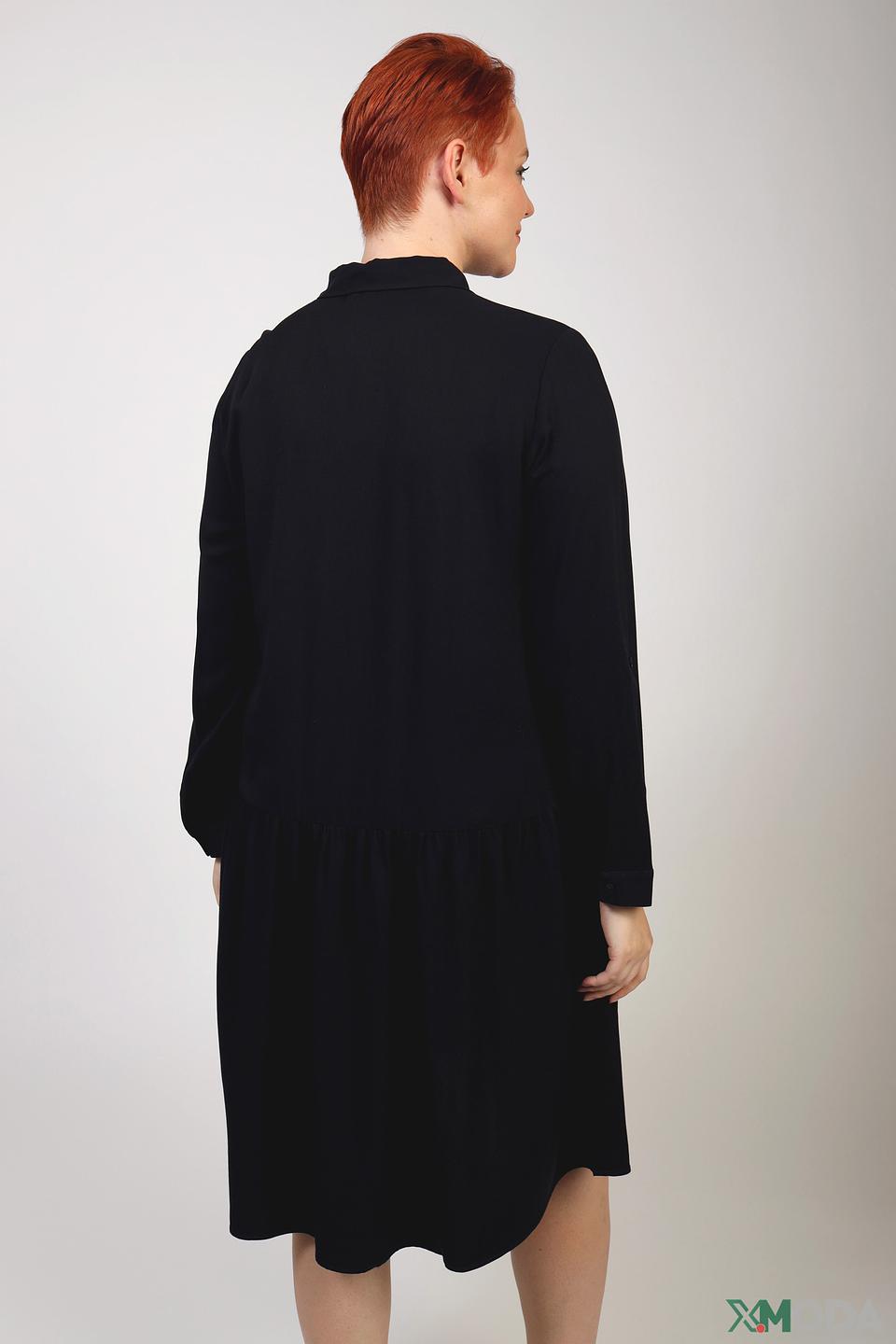 Платье Frapp чёрное с воротником