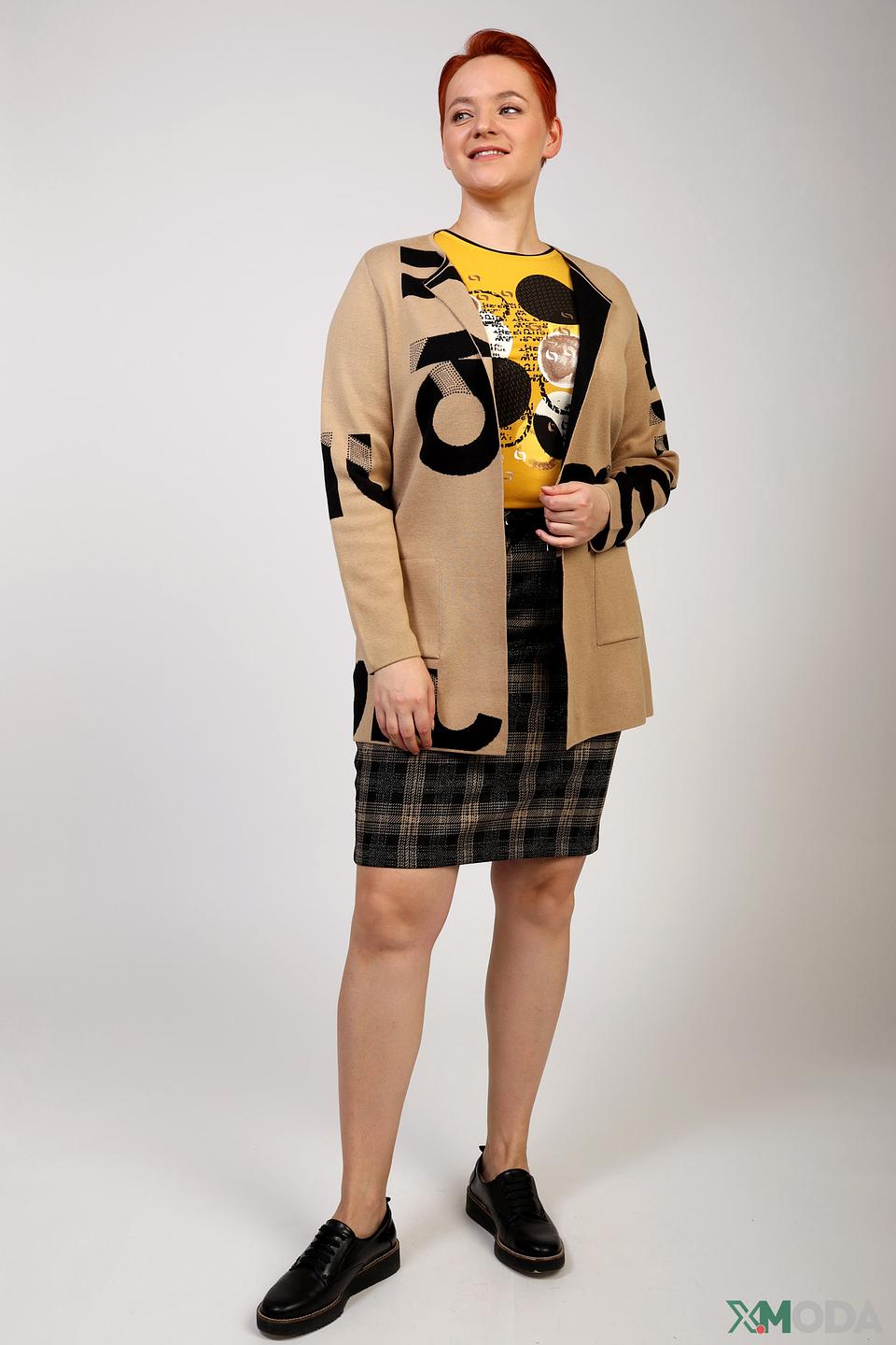 Бежевый жакет Rabe collection с принтом