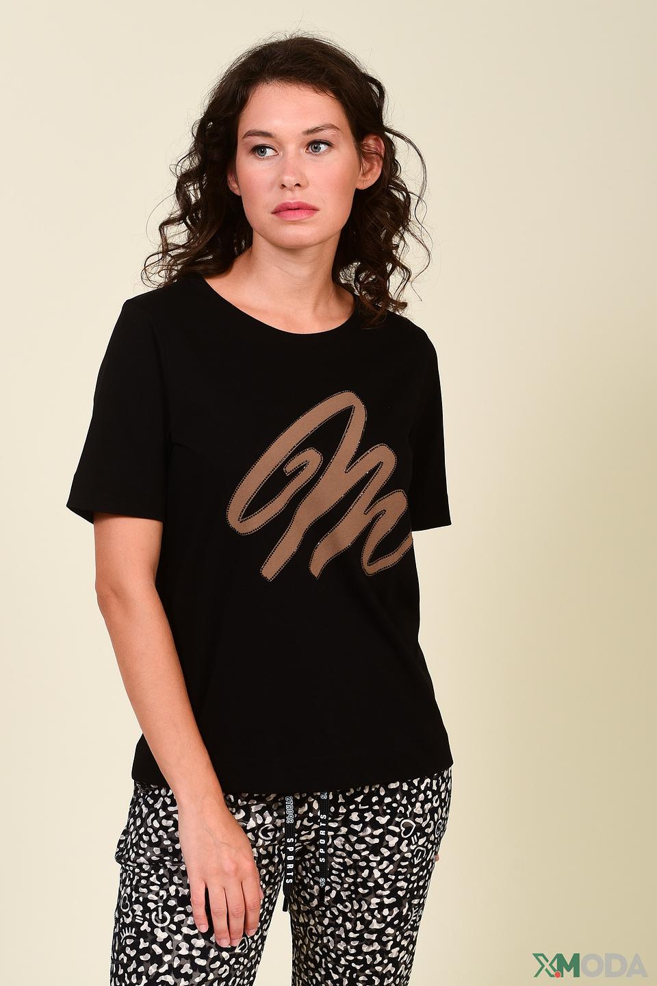 Футболка Margittes с логотипом чёрная