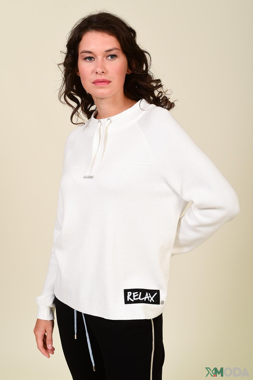 Пуловер Monari с надписью белый