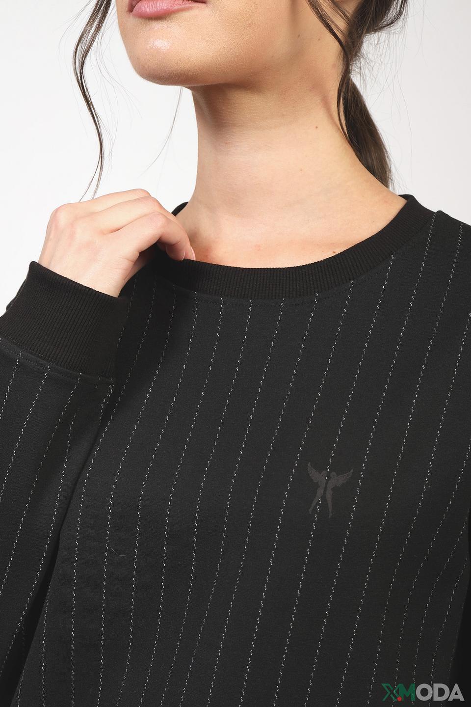 Пуловер Angels в полоску чёрный