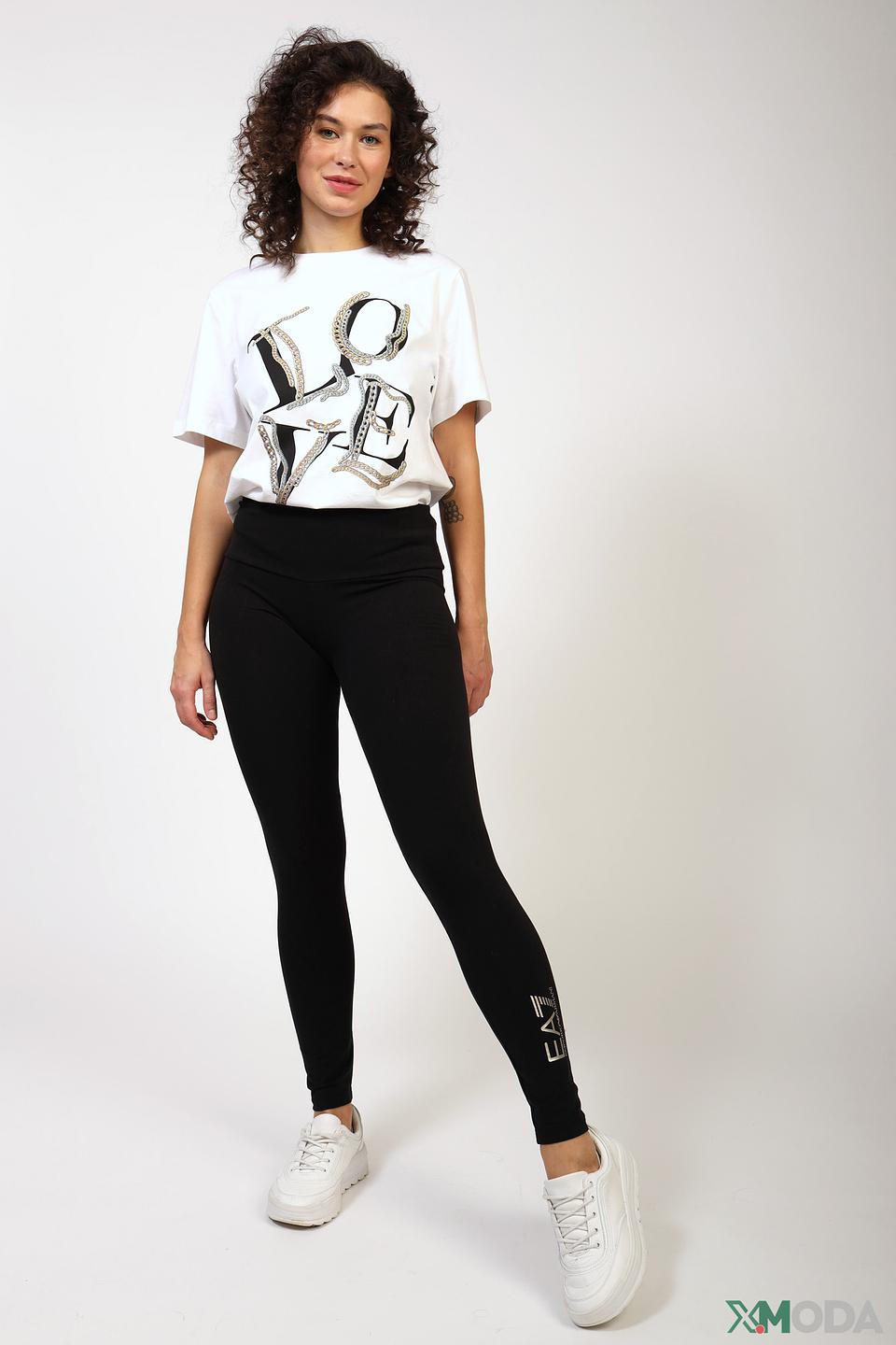 Брюки EA7 черные спортивные