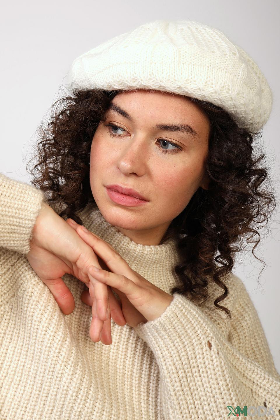 Берет Seeberger вязаный белый