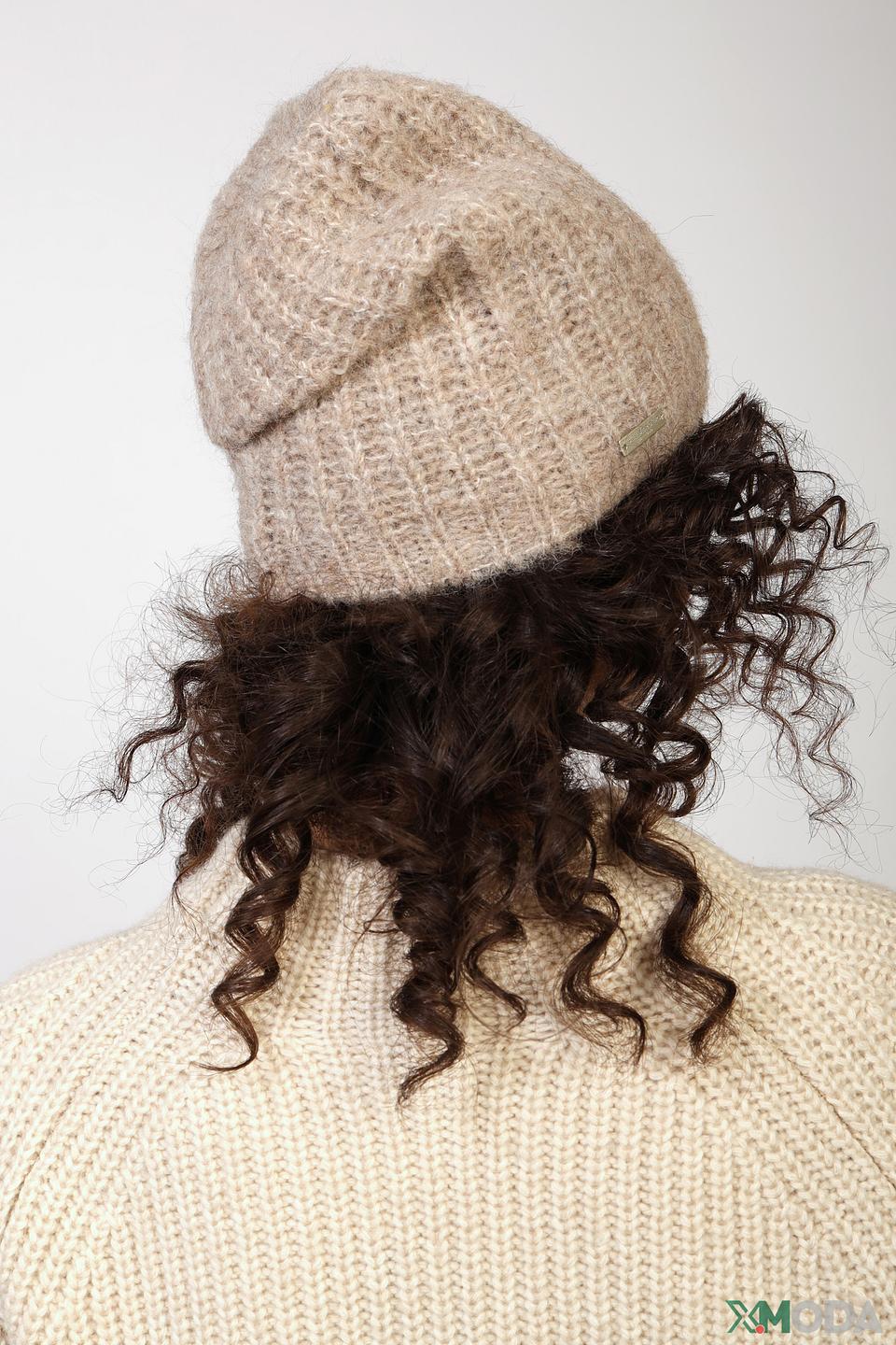 Шапка Seeberger вязаная бежевая