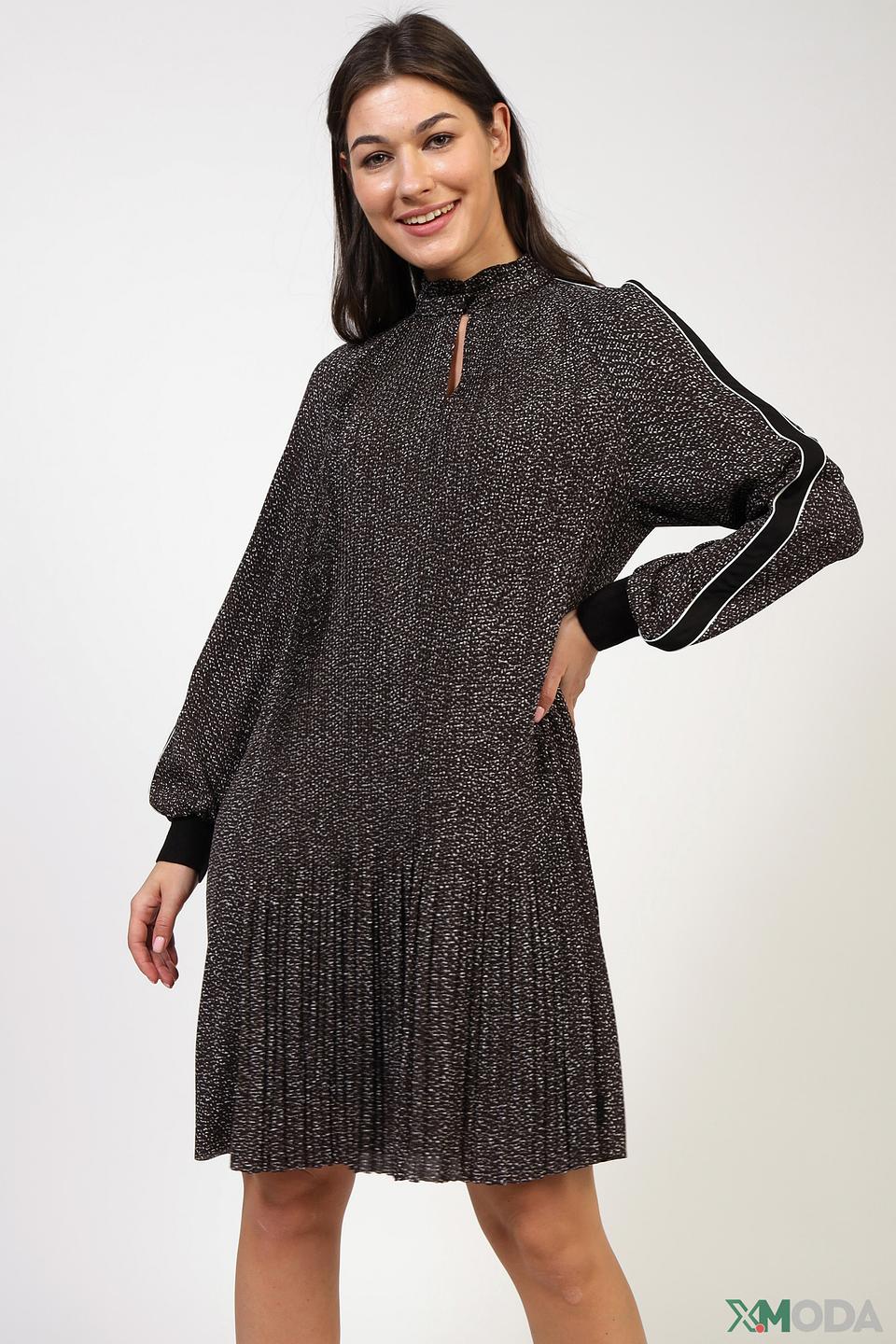 Платье Marc Cain с принтом чёрное