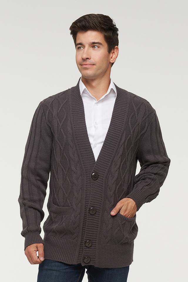 Кардиган VAY мужской серый