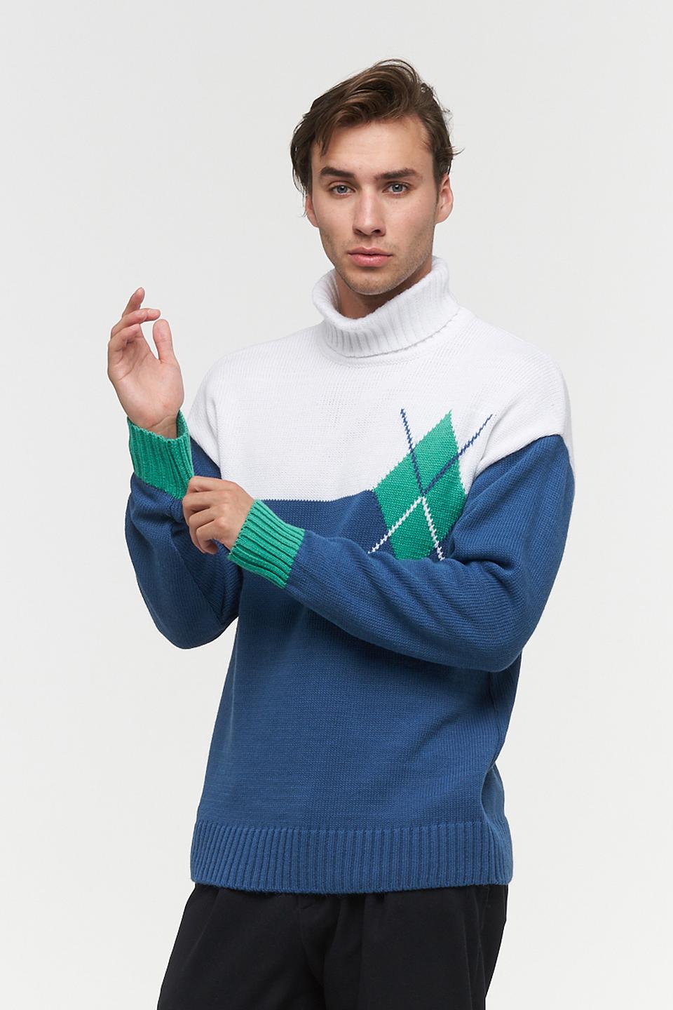 Водолазка BE YOU с узором синий