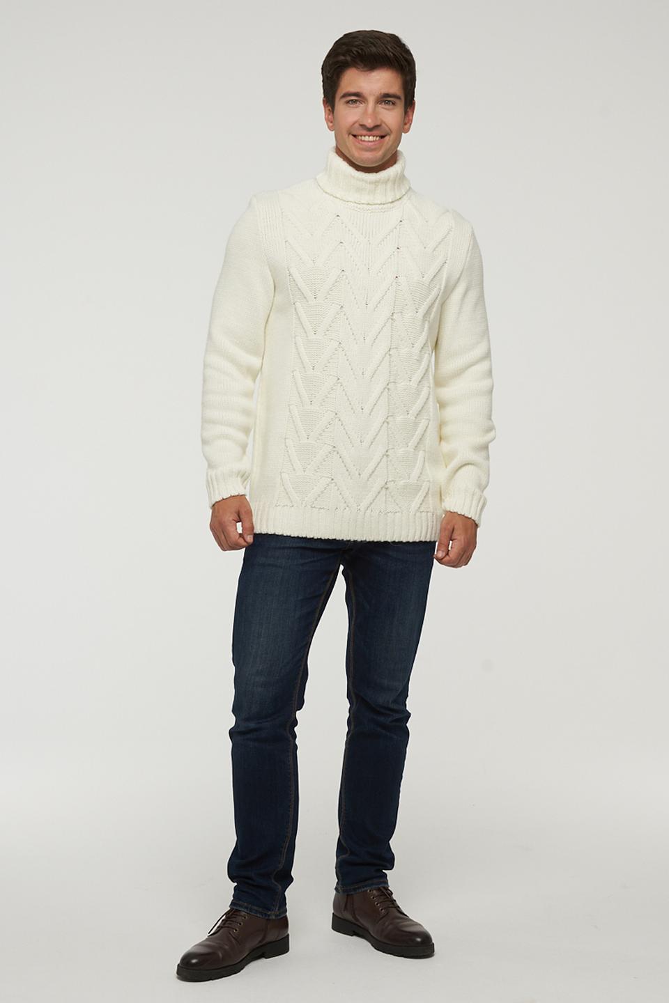 Водолазка BE YOU с косами молочный