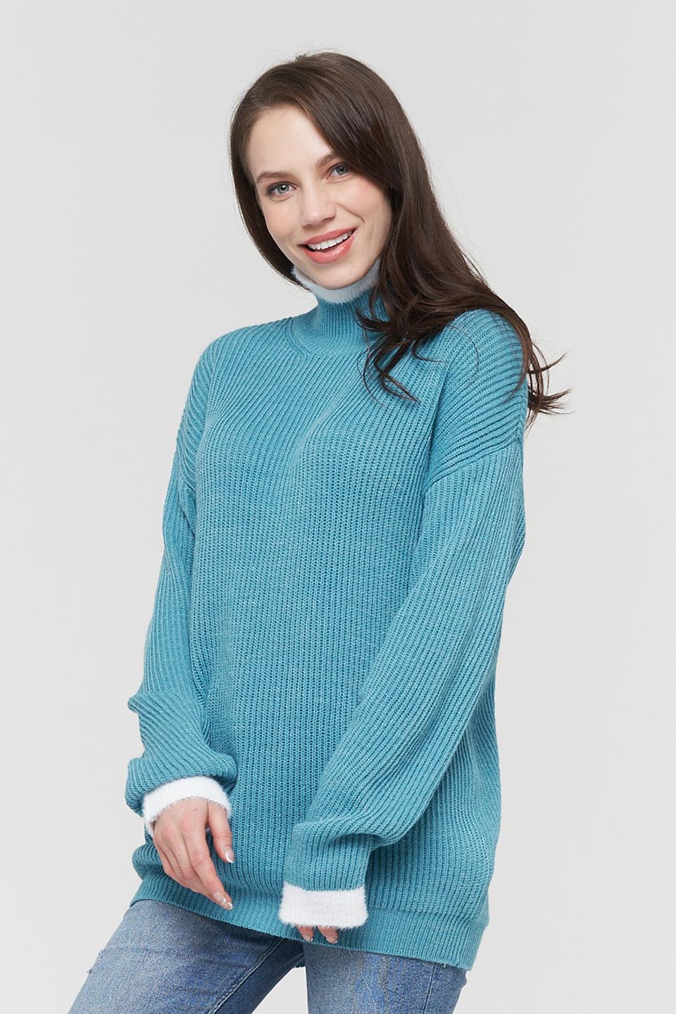 Водолазка VAY бирюзовая