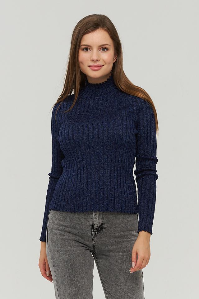 Водолазка VAY вязаная тёмно-синяя