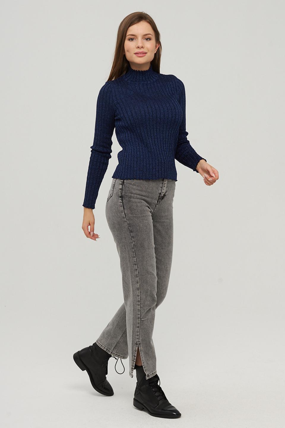 Водолазка VAY вязаная тёмно-синяя