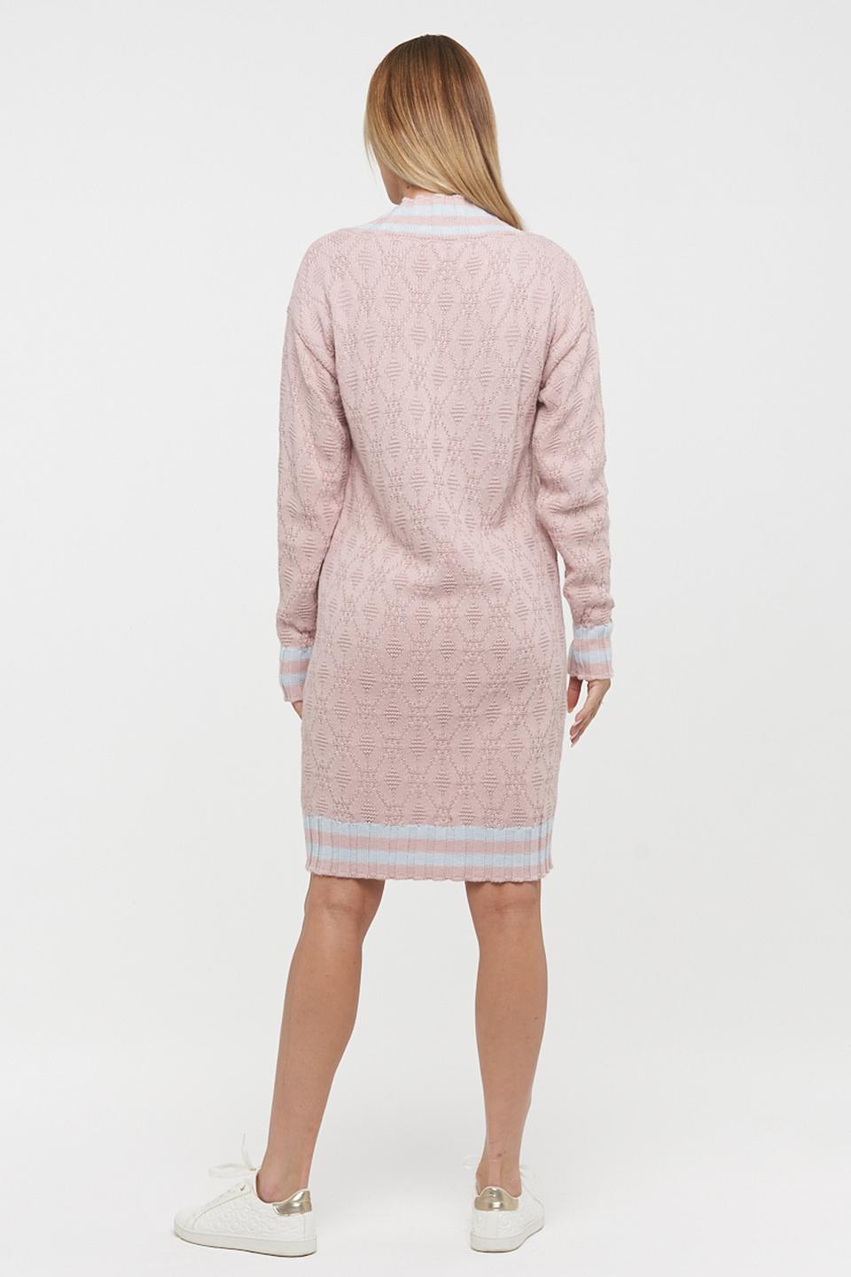 Платье BE YOU вязаное с V-образным вырезом