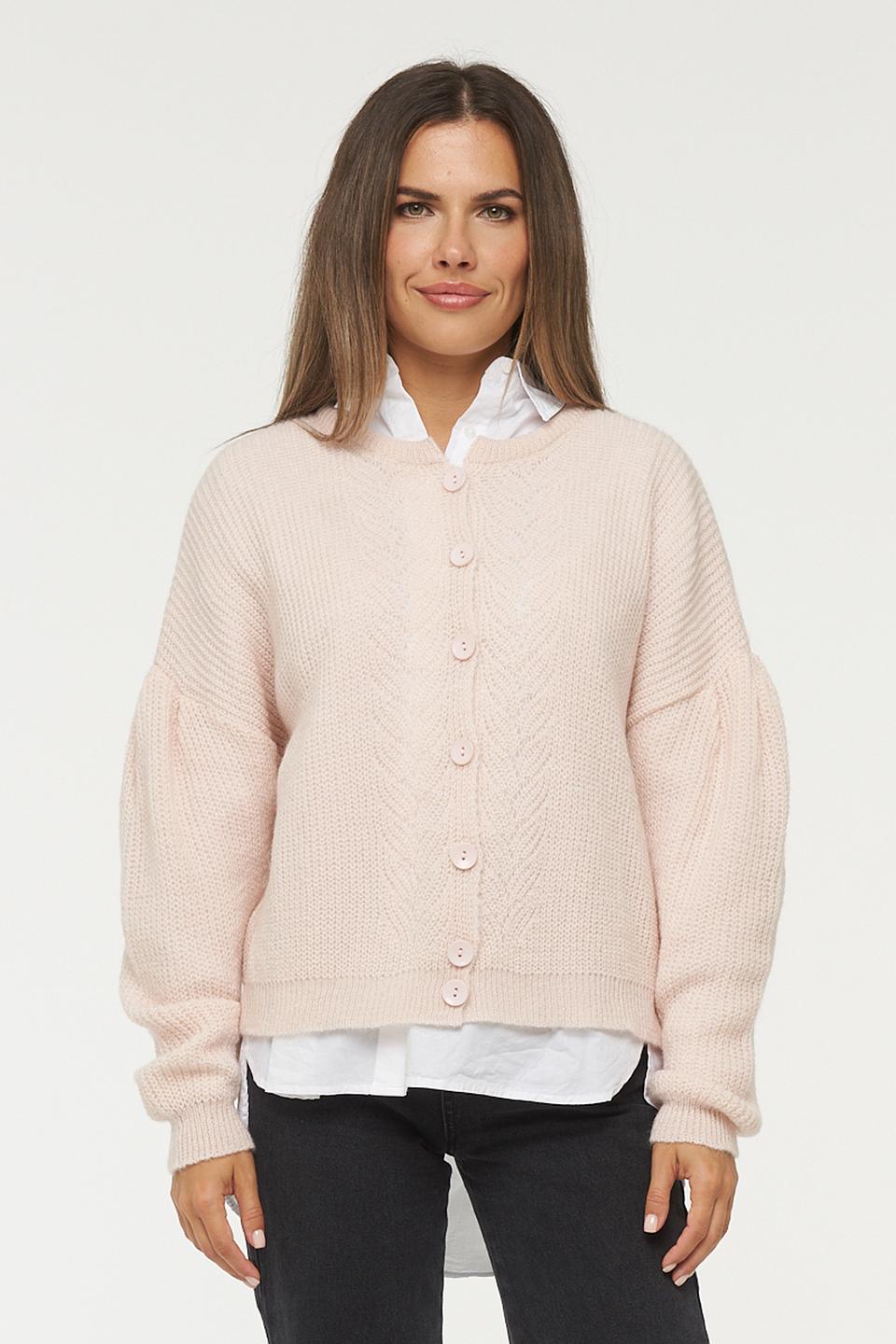 Жакет BE YOU вязаный персиковый