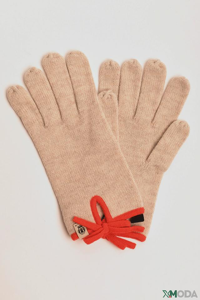 Перчатки Roeckl бежевые с завязками