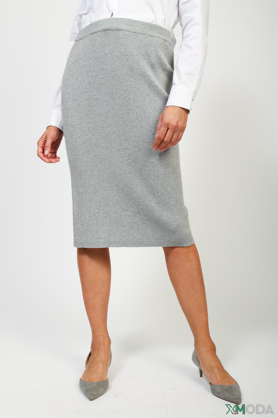 Юбка Tuzzi серая в рубчик