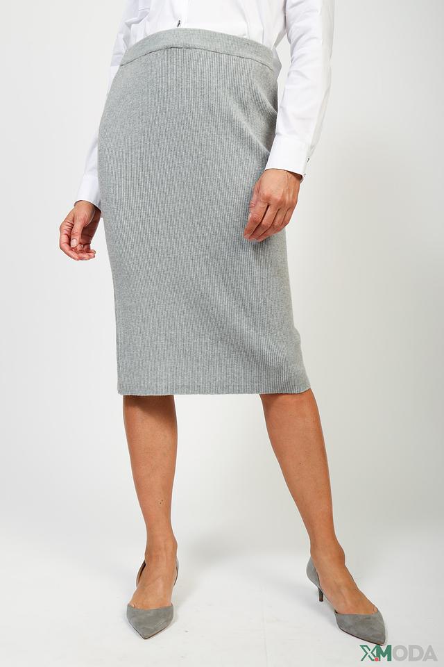 Юбка Tuzzi серая в рубчик