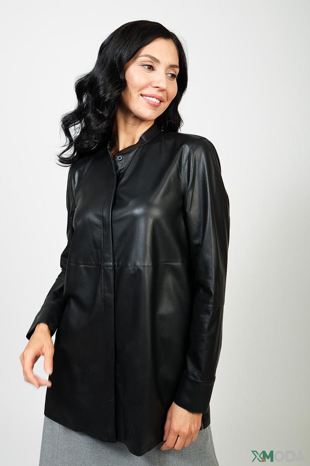 Блуза Gerry Weber из экокожи чёрная