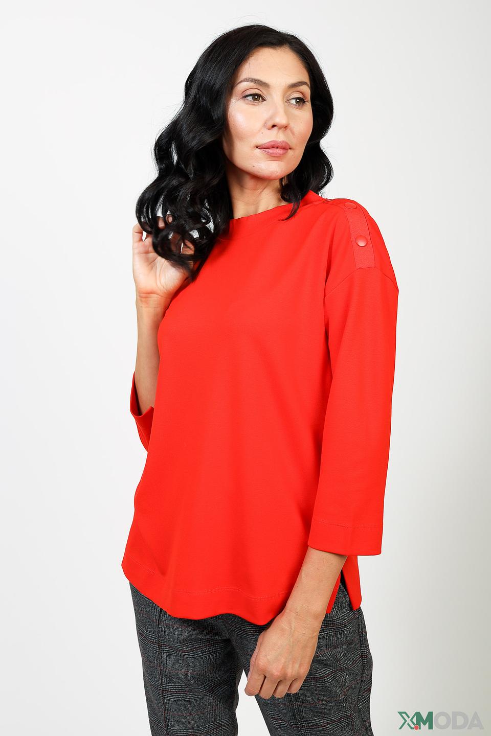 Пуловер Gerry Weber красный с пуговицами