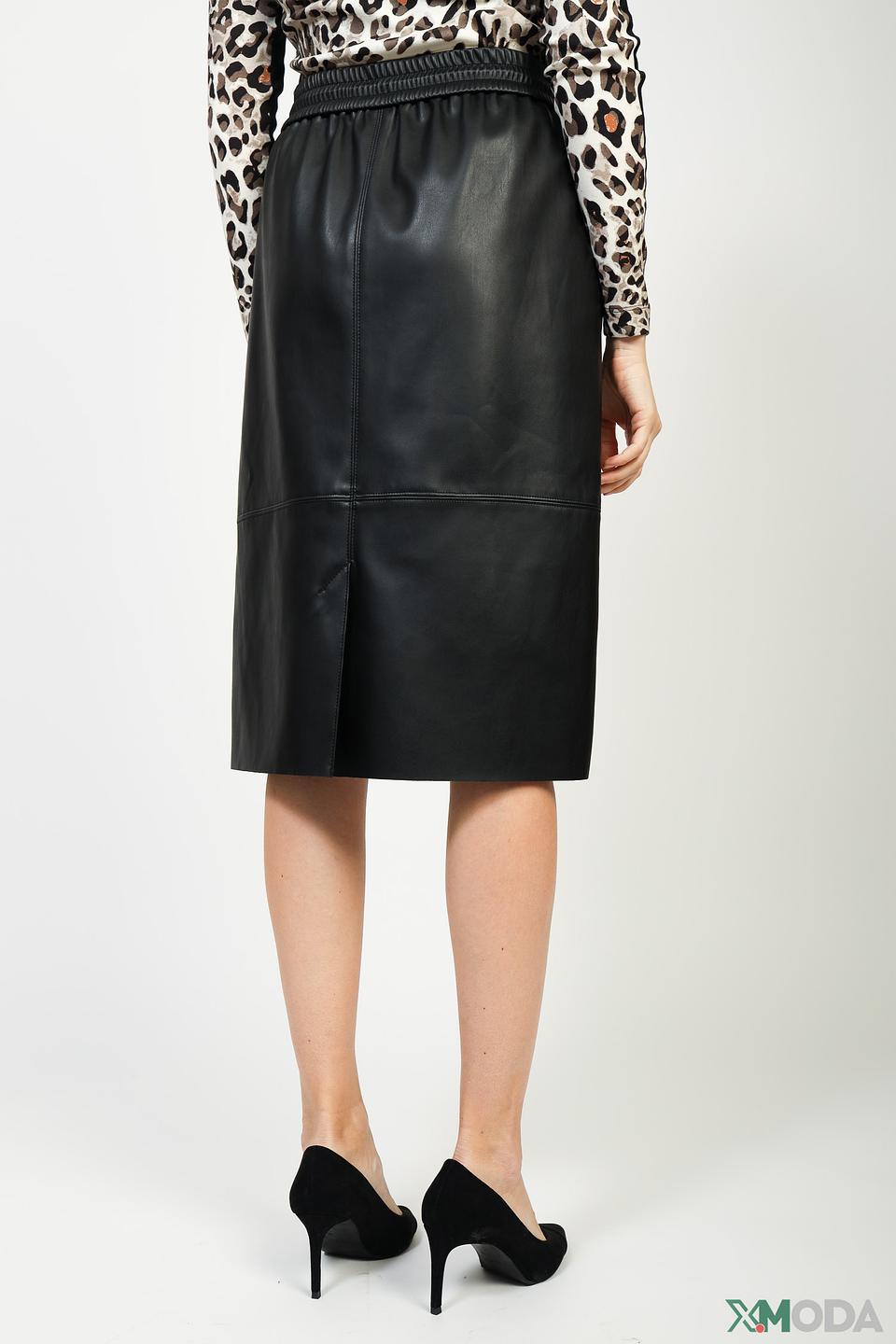 Юбка Marc Cain кожа чёрная