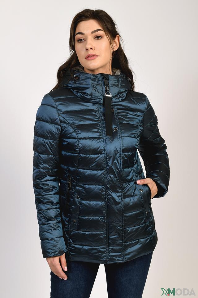 Куртка District стеганая синяя