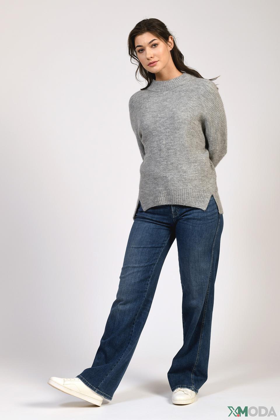 Пуловер Tuzzi серый с разрезами