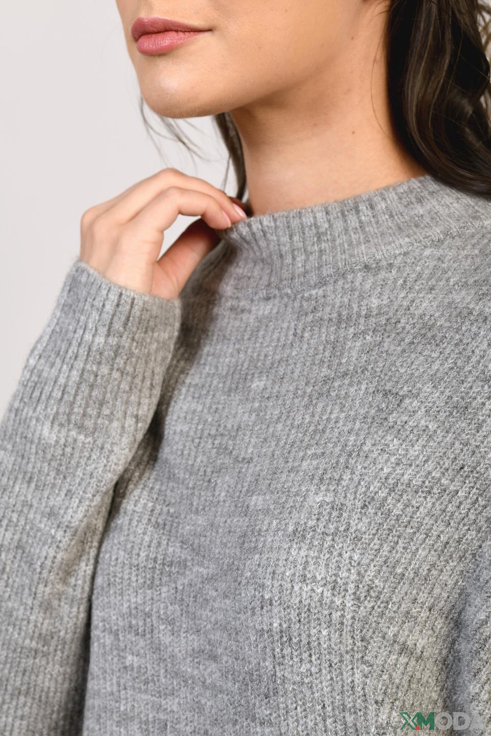 Пуловер Tuzzi серый с разрезами