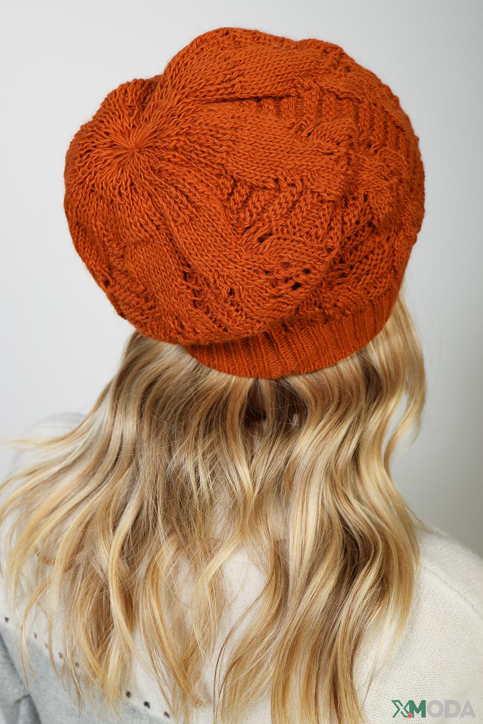 Шапка Wegener рыжая вязаная