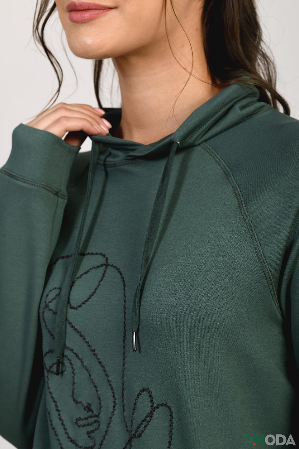 Пуловер Bianca с принтом зелёный