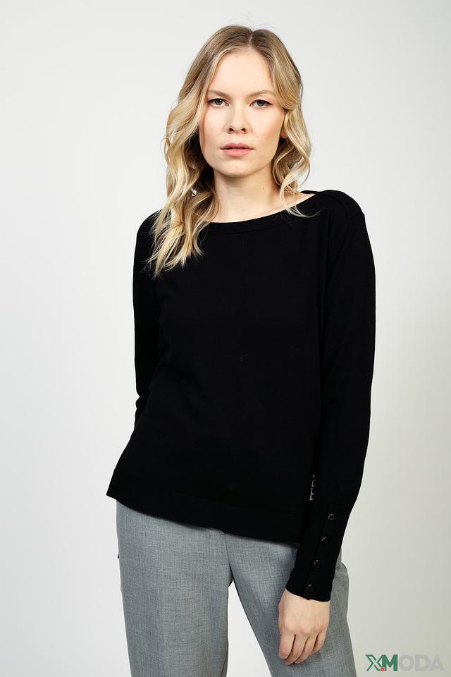 Пуловер Marc Cain чёрный с декором