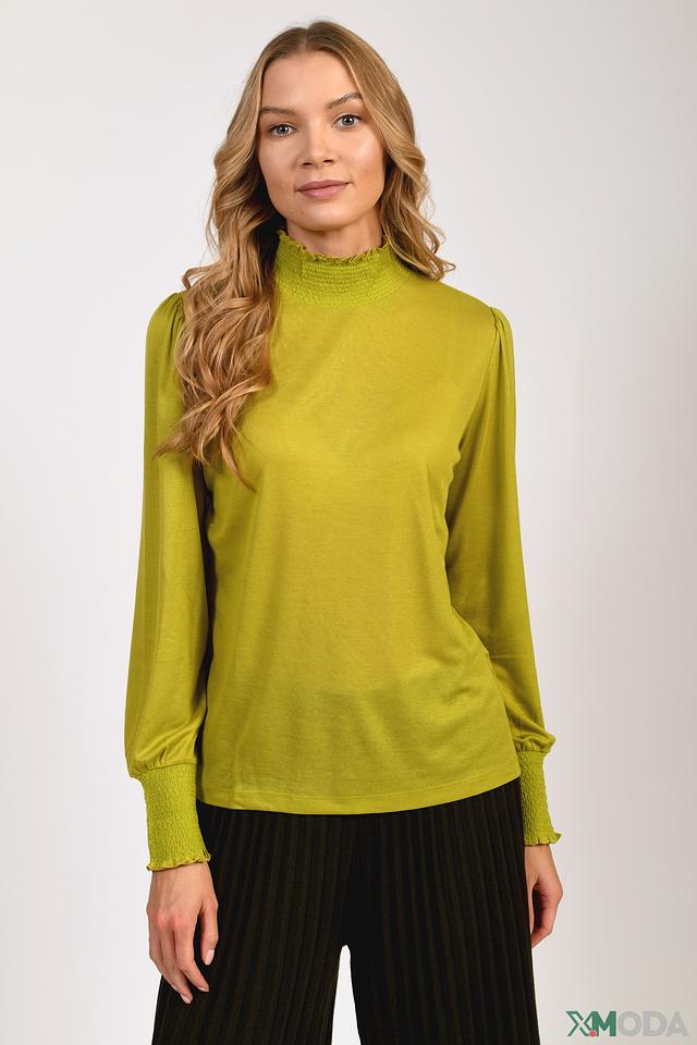 Водолазка Taifun с рюшами оливковая