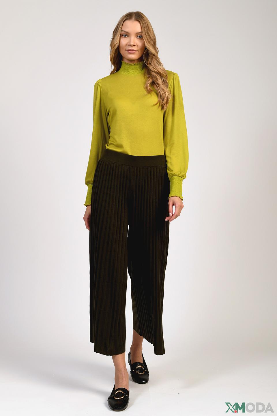 Водолазка Taifun с рюшами оливковая