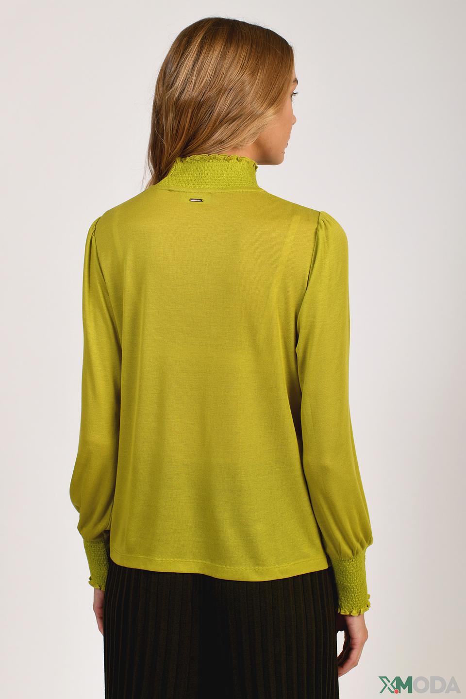 Водолазка Taifun с рюшами оливковая