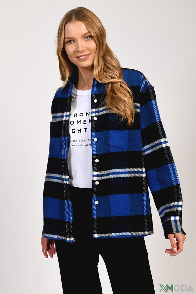 Рубашка Gant в клетку синяя