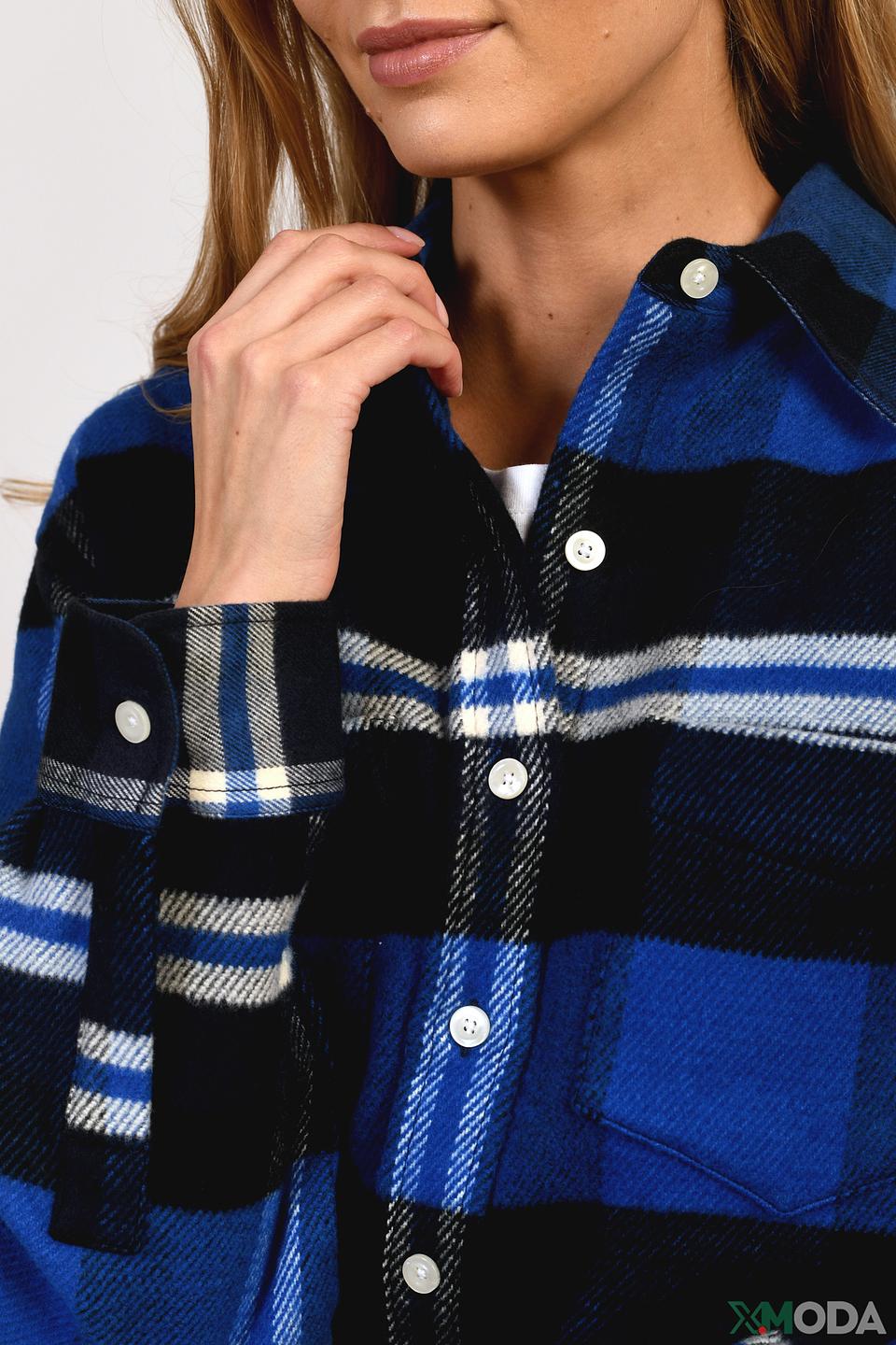 Рубашка Gant в клетку синяя